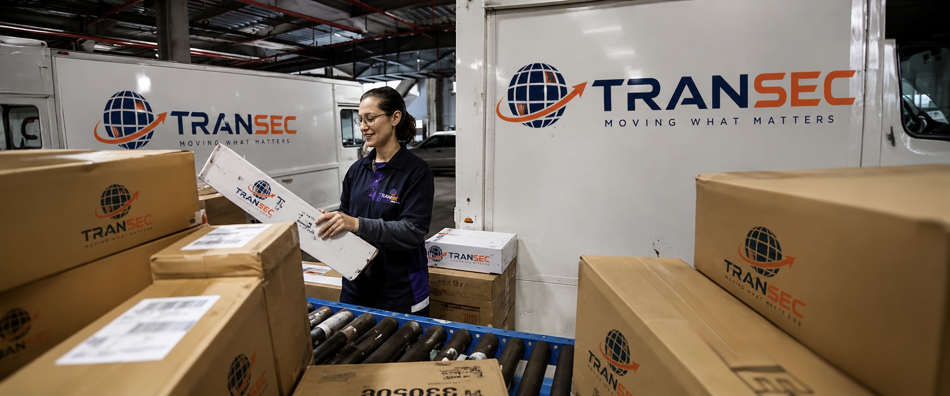 Sortation Operations, Distribution Center at TranSec Logistics